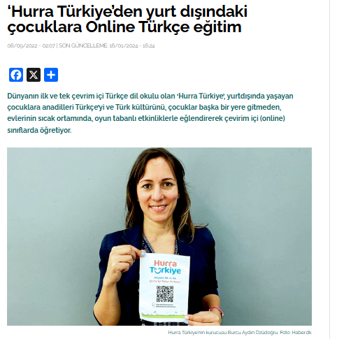 HABER.DK. Hurra Online Turkish education from Turkey to children abroad